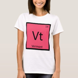 Camiseta Vt - Símbolo de Mesa periódica de química do Es