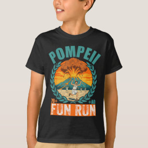 Camiseta Vulcano Engraçado Pompeii Fun Run Geografia Vulcan