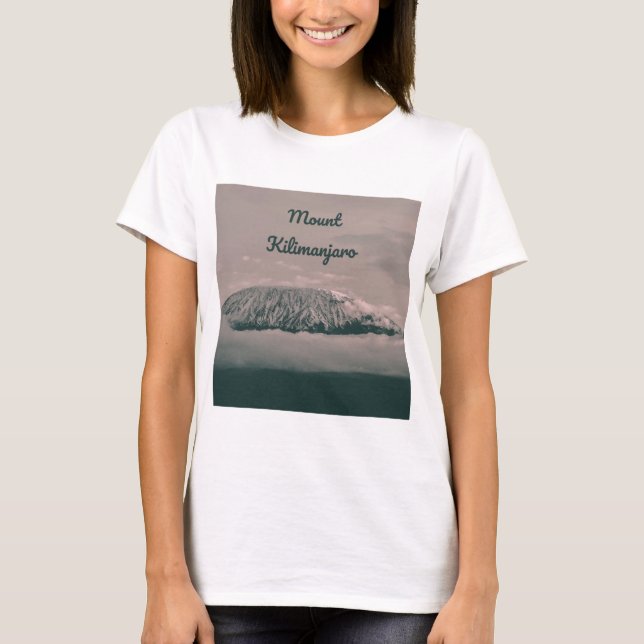 Camiseta Vulcão de Neve Monte Kilimanjaro na Tanzânia Áfric (Frente)