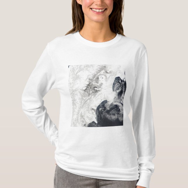 Camiseta Vulcões na Península Central de Kamchatka (Frente)