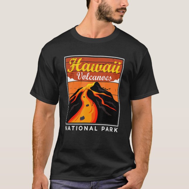 Camiseta Vulcões National Park Hawaii Souvenir Volcano é (Frente)