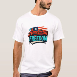 Camiseta Vushii Liberdade Americana Gráfica 