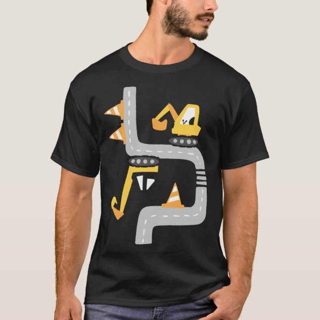 Camiseta VXLS Construction Truck Excavator Concrete Mixer D (Frente)