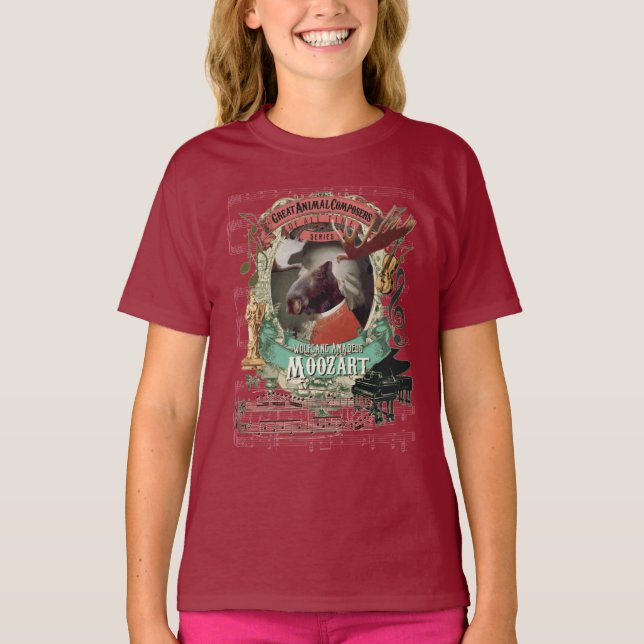 Camiseta W.A. Paródia animal engraçada de Mozart do (Frente)