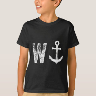 Camiseta W Anchor Funny Wanker Jerk British Slang