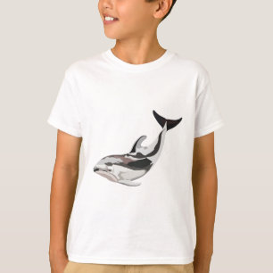 Camiseta W é para golfinho lateral branco