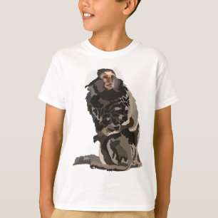 Camiseta W é para Marmoset Brancos Tufados