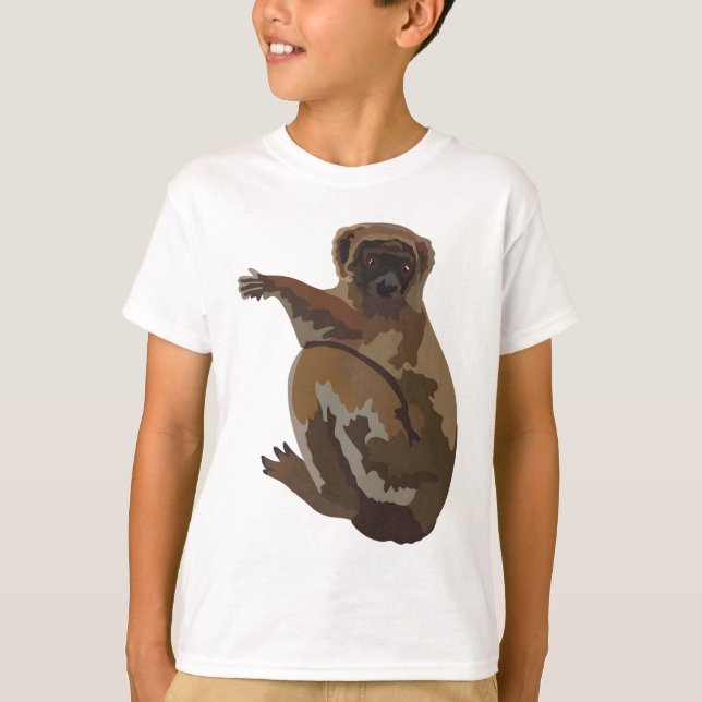 Camiseta W é para Wooly Lemur (Frente)