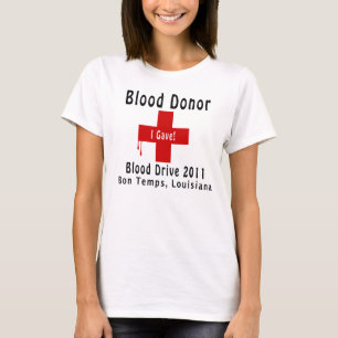 Camiseta W-gotas do doador de sangue 2011