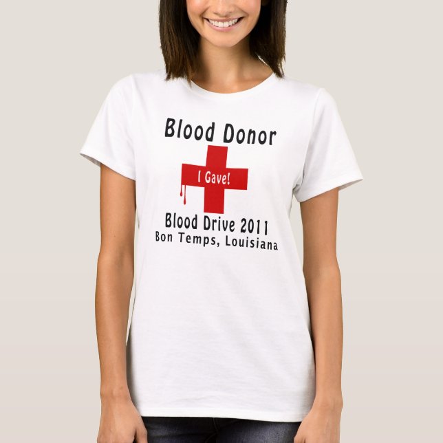 Camiseta W-gotas do doador de sangue 2011 (Frente)