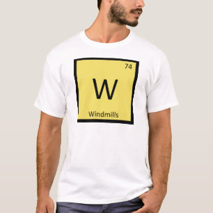 Camiseta W - Moinhos de Vento Símbolo da Tabela Periódica d