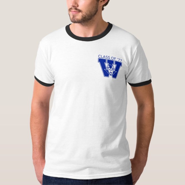 Camiseta Wa-Hi Classe de 1977 Ringer (Frente)