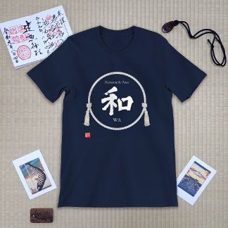 Camiseta Wa – Japanese Harmony Kanji T-Shirt with kumihimo