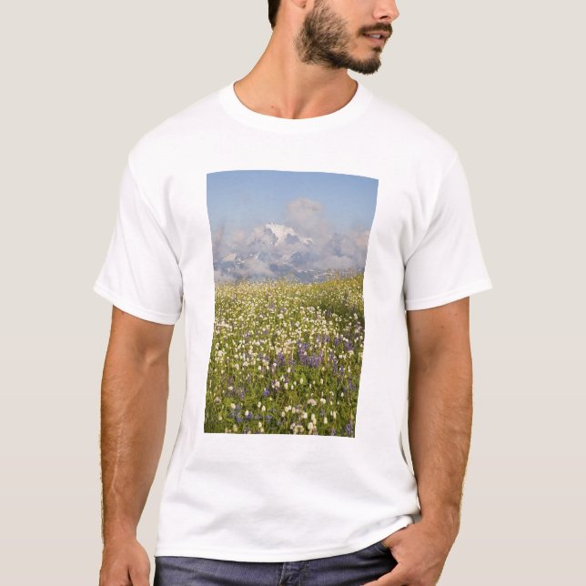 Camiseta WA, Mt. Baker Wilderness, Mt. Shuksan e (Frente)