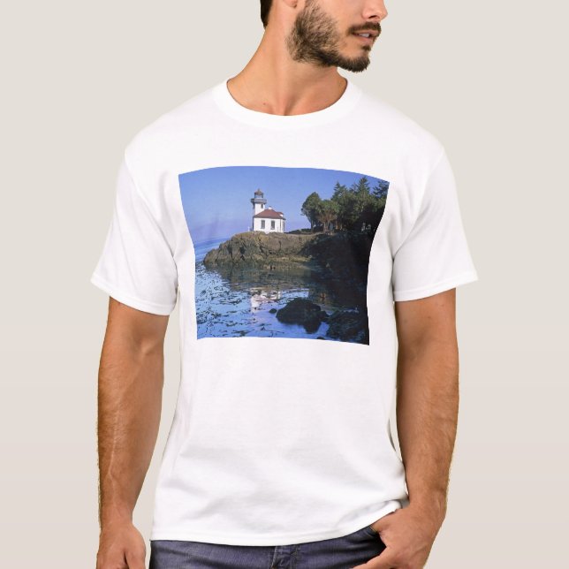 Camiseta WA, San Juan Island, farol Limão morto (Frente)