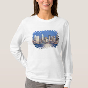 Camiseta WA, Seattle, panorama de Seattle e Elliott Bay, 2