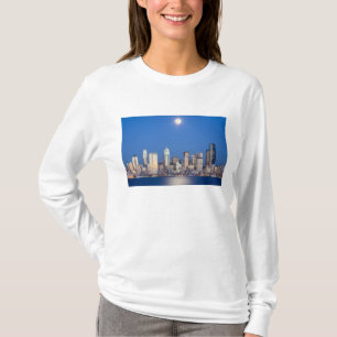 Camiseta WA, Seattle, panorama de Seattle e Elliott Bay 3