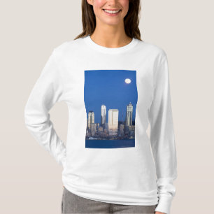 Camiseta WA, Seattle, panorama de Seattle e Elliott Bay 4