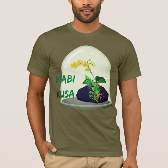 Camiseta Wabi Kusa - estação de água ikebana (Frente)