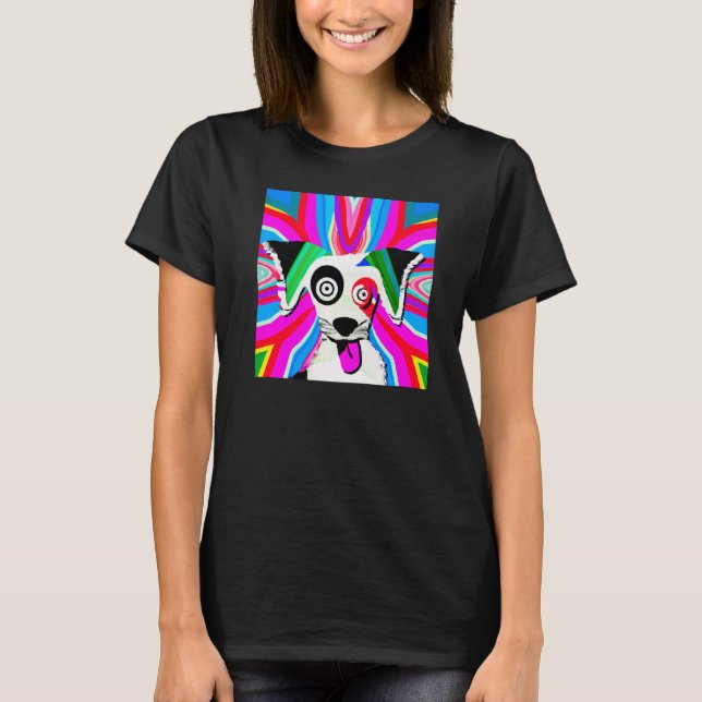 Camiseta Wacky dog meme cute puppy pup doggy portrait goofy (Frente)