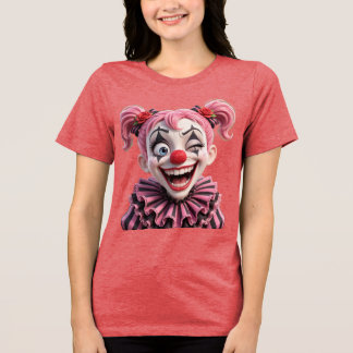 Camiseta Wacky Winking Clown Girl Pixar Halloween