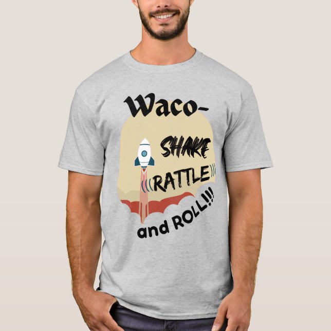 Camiseta Waco- Agitar Rattle e Iluminar Homens (Frente)
