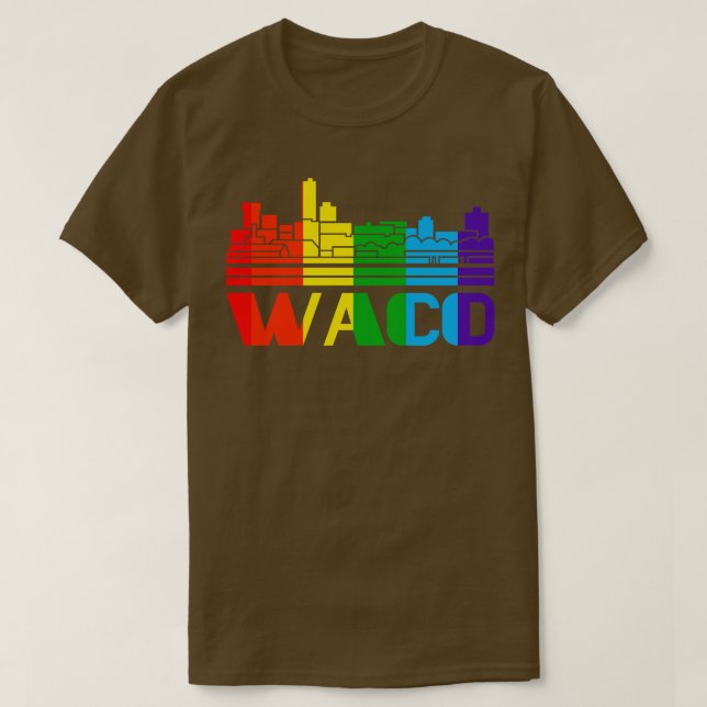 Camiseta Waco Pride Waco Gift LGBT Apoio a TeeIq (Frente do Design)