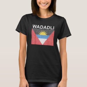 Camiseta Wadadli Flag Impressão Nova Antígua e Barbuda Artí