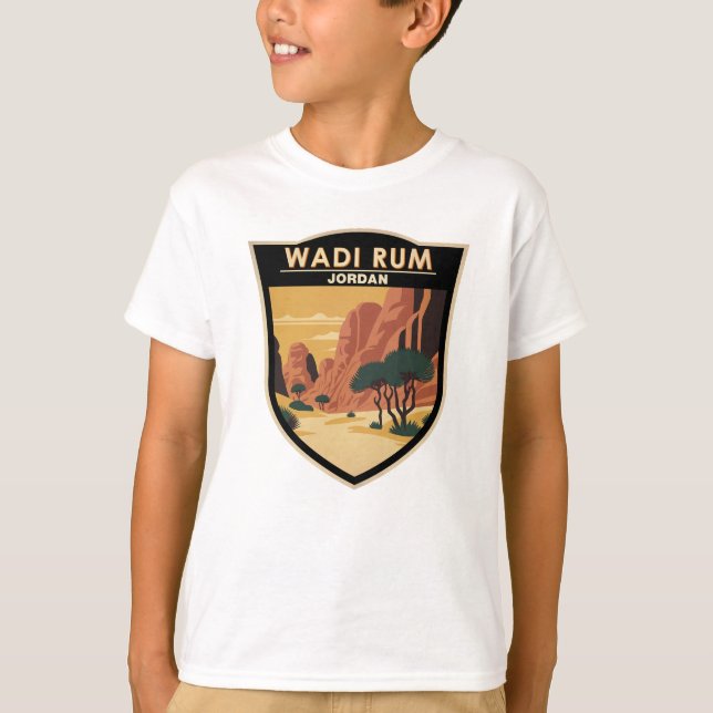 Camiseta Wadi Rum Jordan Viagem Art Vintage (Frente)
