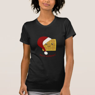 Camiseta Waffle alegre do Natal de Wafflemas