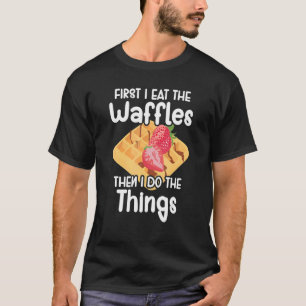 Camiseta Waffle Breakfast Comida Dessert Mini Waffle Comida