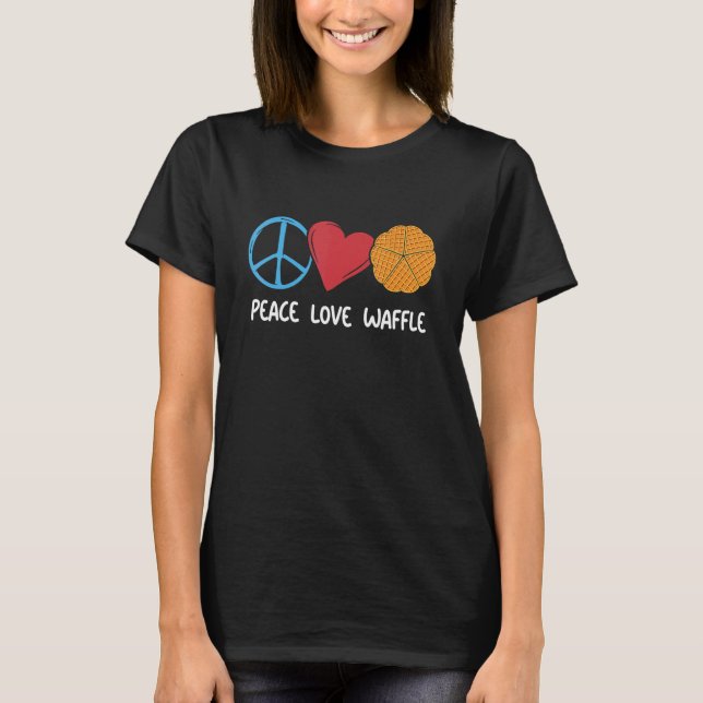 Camiseta Waffle Breakfast Comida Dessert Mini Waffle Comida (Frente)