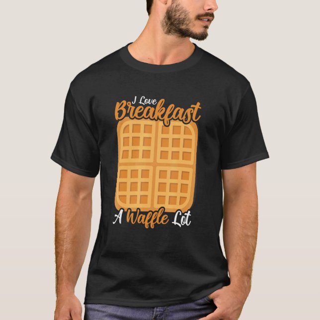 Camiseta Waffle Breakfast Foods Dessert Mini Waffle Food (Frente)