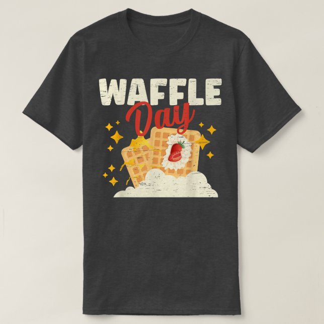 Camiseta Waffle Day Cone Baking Breakfast Maker  (Frente do Design)