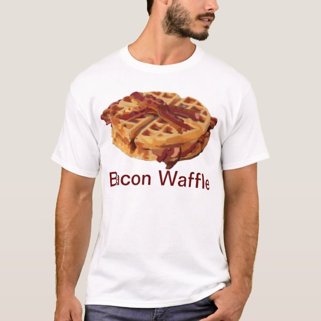 Camiseta Waffle do bacon (Frente)