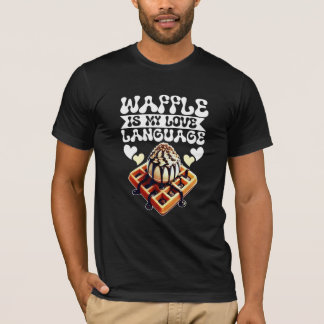 Camiseta waffle é minha língua de amor