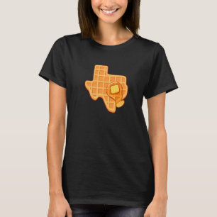 Camiseta Waffle Em Forma De Texas Com Xarope E Manteiga Aus