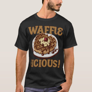 Camiseta Waffle Licious Dizendo Waffle Gourmet
