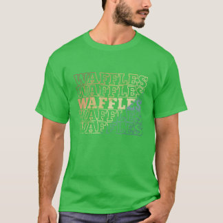 Camiseta Waffles Café da Manhã Pastelaria Lanche Forno retr