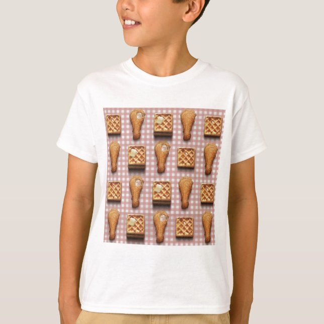 Camiseta waffles de frango gingham (Frente)