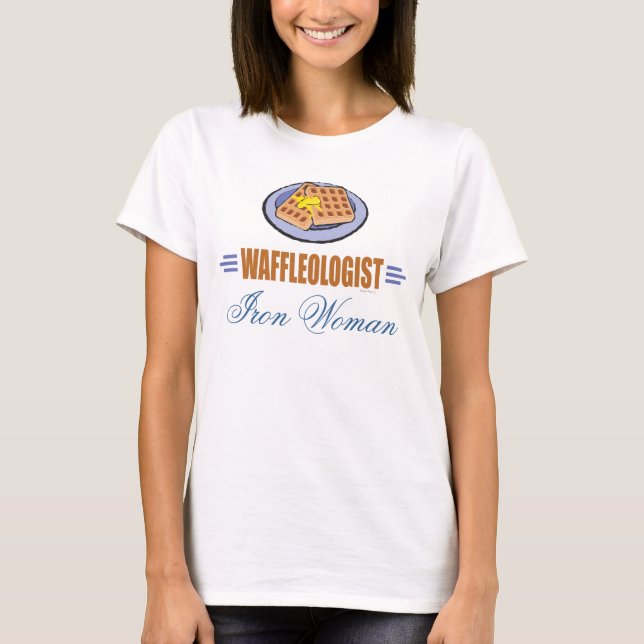 Camiseta Waffles Engraçados Do Café Da Manhã (Frente)