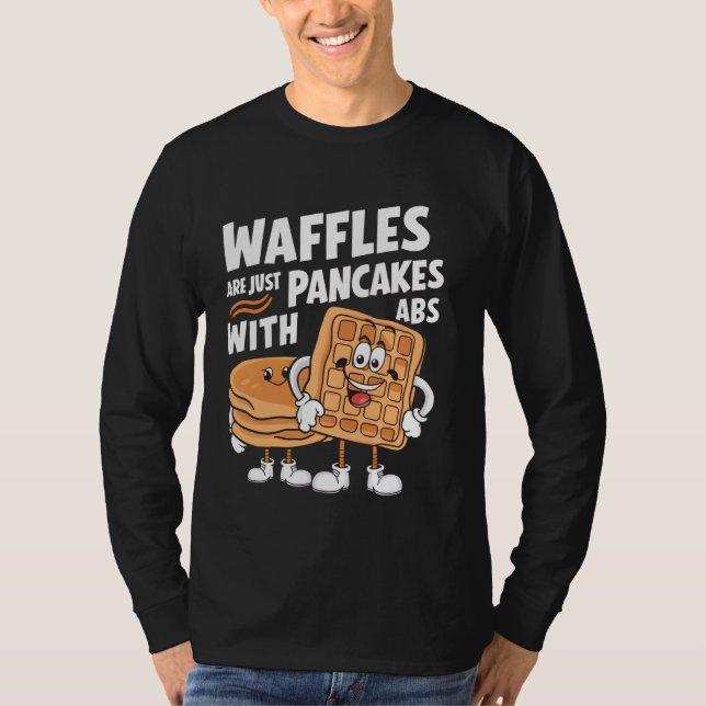 Camiseta Waffles são apenas panquecas com ABS (Frente)