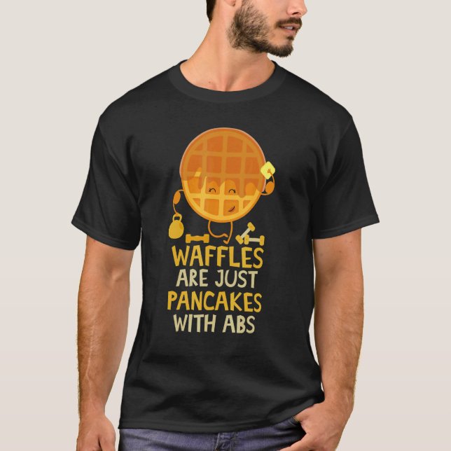 Camiseta Waffles São Apenas Panquecas Com Abs Breakfast Waf (Frente)