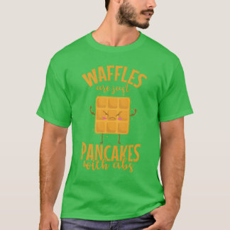 Camiseta Waffles são apenas Panquecas Massa Massa amiga