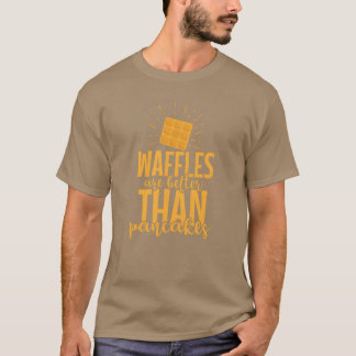 Camiseta Waffles são melhores do que Panquecas Pastry retrô
