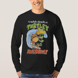Camiseta Waikiki Beach É Turtley Incrível Turtle Aloha Hawa