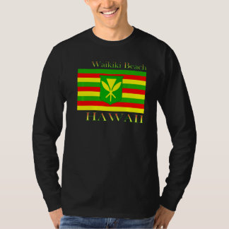 Camiseta Waikiki Beach Hawaii Islands Hawaii Flag Beach