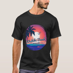 Camiseta Waikiki Beach Hawaii Tropical Paraíso Havaiano Va