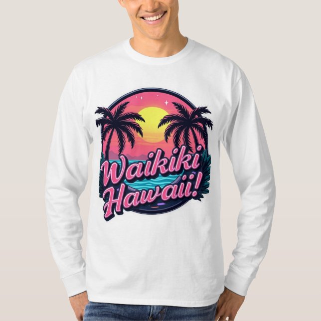 Camiseta Waikiki Beach Long Sleeve (Frente)