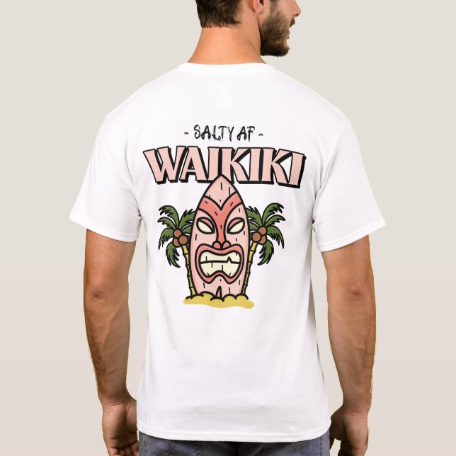 Camiseta Waikiki por Salty AF (Verso)